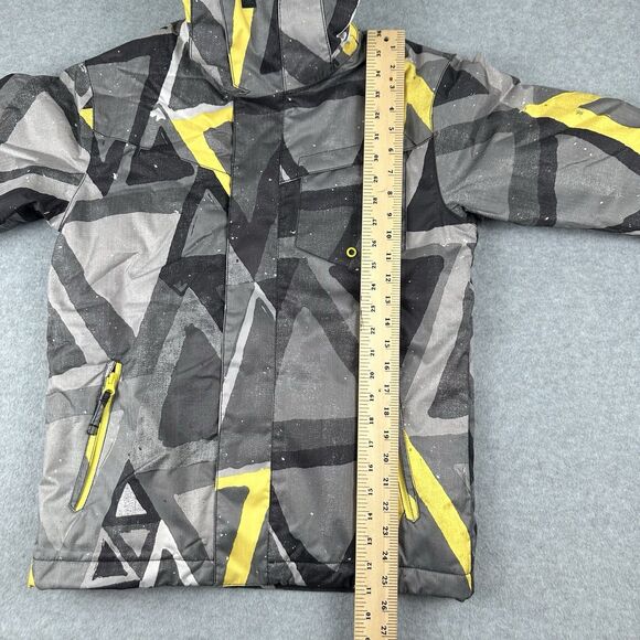 Quiksilver Dry Flight Tech 10K Snow Jacket Youth Boy Medium 12 Full Zip Ski - Picture 14 of 16